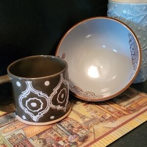 Ornate Mug-Bowl Set
